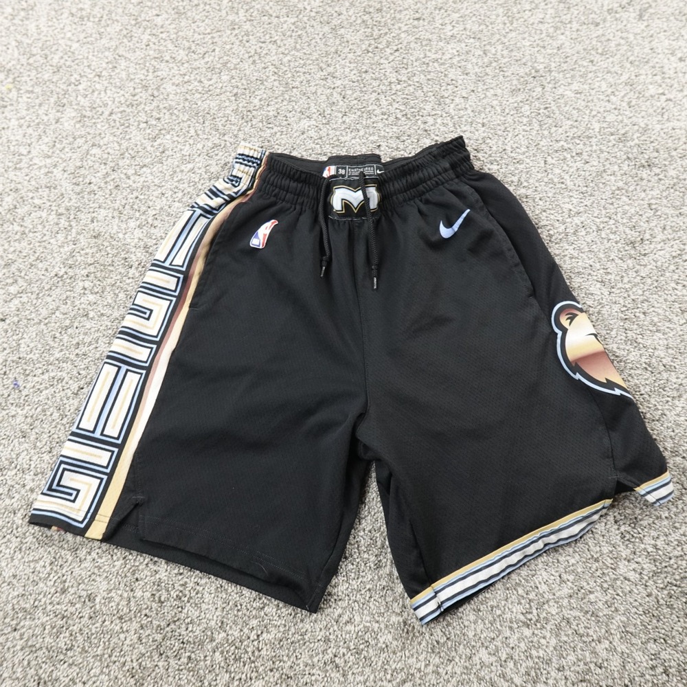 Memphis Grizzlies Shorts Mens 38 Black Nike NBA Basketball Player Issue On Court